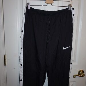 Nike Black and White Snap Track Pants